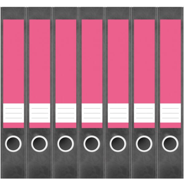 Etiketten für Ordner | Rosa 3 | 7 Aufkleber für schmale Ordnerrücken | Selbstklebende Design Ordneretiketten Rückenschilder