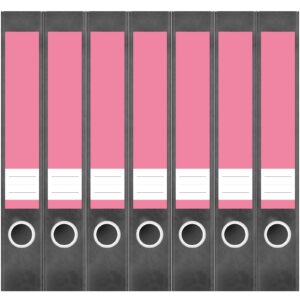 Etiketten für Ordner | Rosa 4 | 7 Aufkleber für schmale Ordnerrücken | Selbstklebende Design Ordneretiketten Rückenschilder