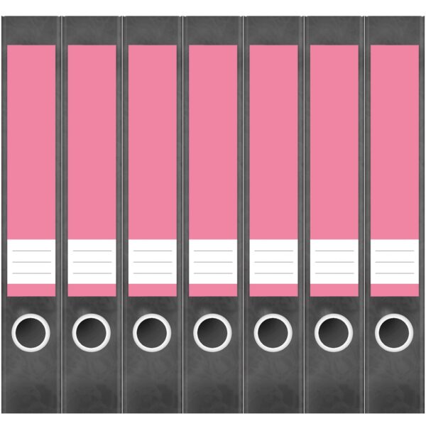 Etiketten für Ordner | Rosa 4 | 7 Aufkleber für schmale Ordnerrücken | Selbstklebende Design Ordneretiketten Rückenschilder