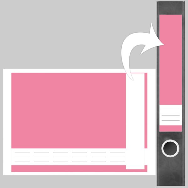 Etiketten für Ordner | Rosa 4 | 7 Aufkleber für schmale Ordnerrücken | Selbstklebende Design Ordneretiketten Rückenschilder