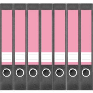 Etiketten für Ordner | Rosa 5 | 7 Aufkleber für schmale Ordnerrücken | Selbstklebende Design Ordneretiketten Rückenschilder