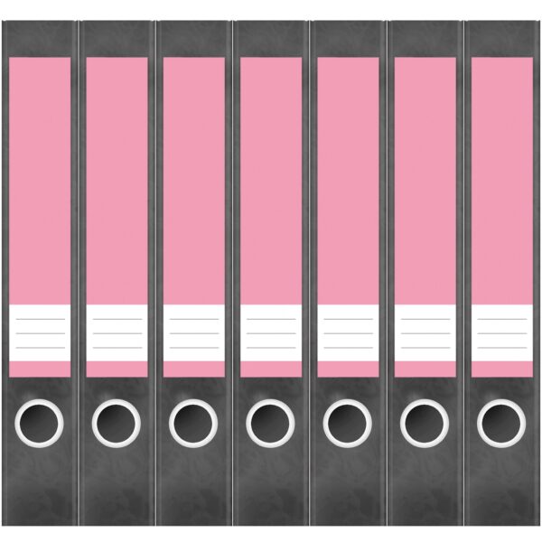Etiketten für Ordner | Rosa 5 | 7 Aufkleber für schmale Ordnerrücken | Selbstklebende Design Ordneretiketten Rückenschilder