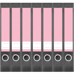 Etiketten für Ordner | Rosa 6 | 7 Aufkleber für schmale Ordnerrücken | Selbstklebende Design Ordneretiketten Rückenschilder