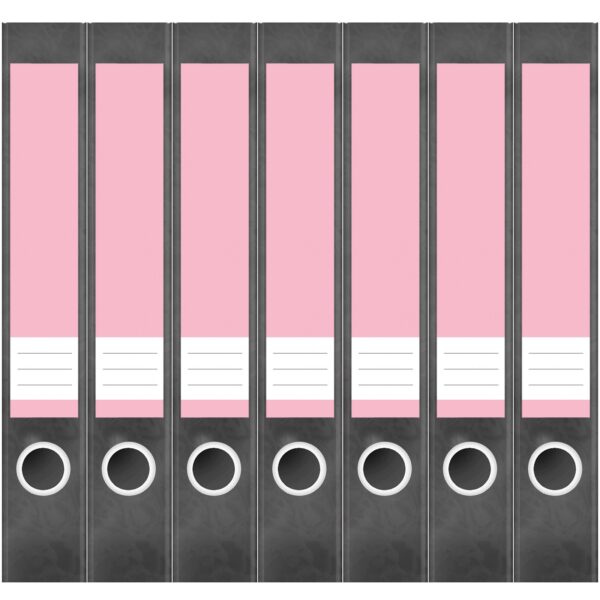 Etiketten für Ordner | Rosa 6 | 7 Aufkleber für schmale Ordnerrücken | Selbstklebende Design Ordneretiketten Rückenschilder