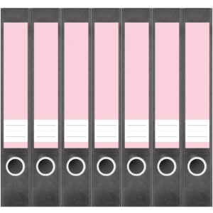 Etiketten für Ordner | Rosa 7 | 7 Aufkleber für schmale Ordnerrücken | Selbstklebende Design Ordneretiketten Rückenschilder