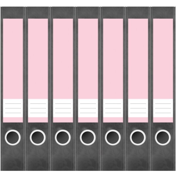 Etiketten für Ordner | Rosa 7 | 7 Aufkleber für schmale Ordnerrücken | Selbstklebende Design Ordneretiketten Rückenschilder