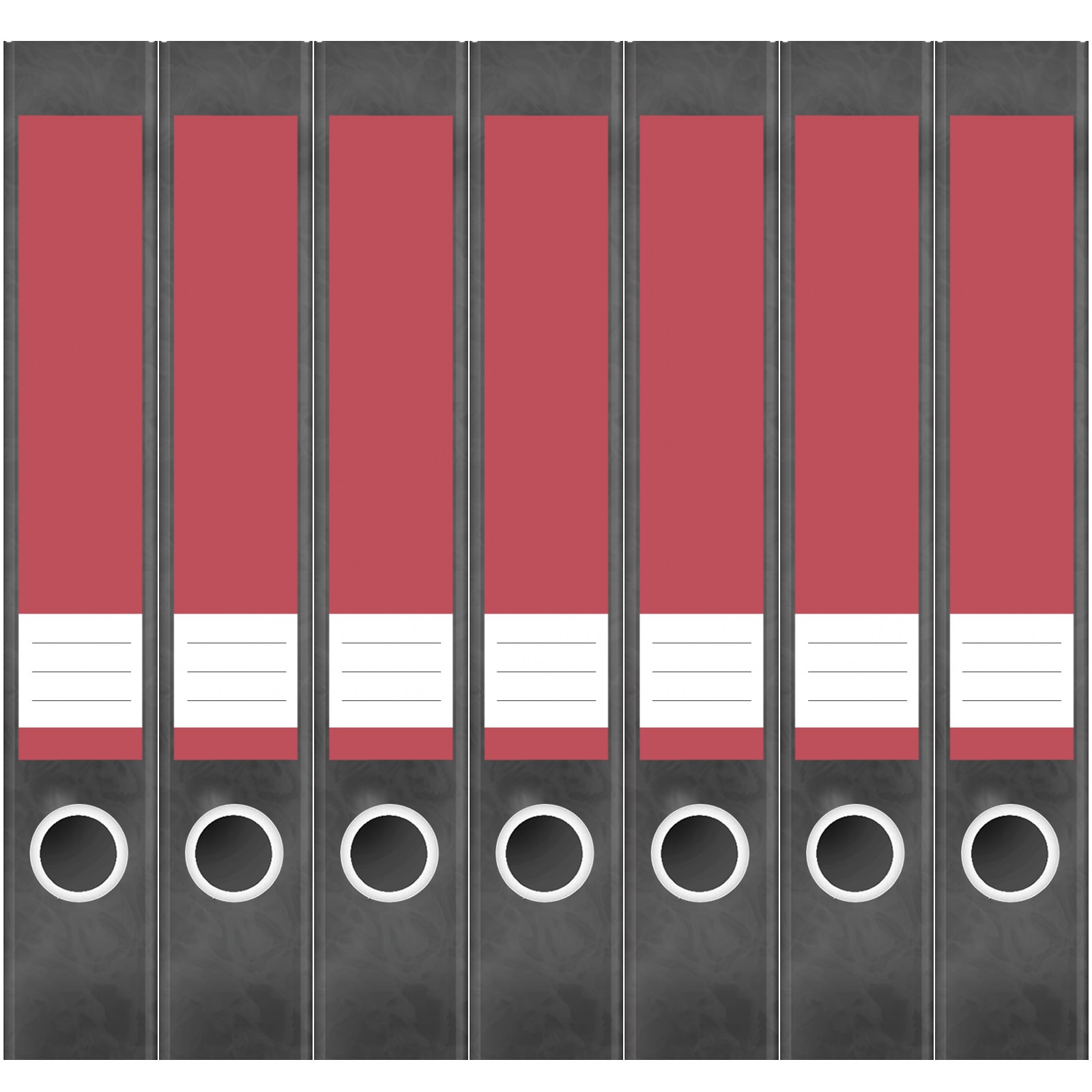 7 Ordner Etiketten Rücken-schilder selbstklebend Aktenrücken schmal rot 3 