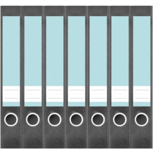 Etiketten für Ordner | Türkis 6 | 7 Aufkleber für schmale Ordnerrücken | Selbstklebende Design Ordneretiketten Rückenschilder