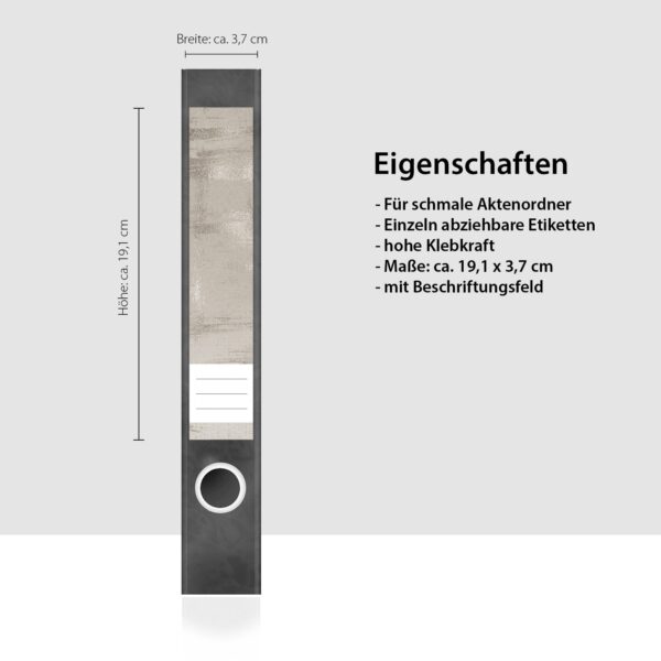 Etiketten für Ordner | Bronze Muster | 7 Aufkleber für schmale Ordnerrücken | Selbstklebende Design Ordneretiketten Rückenschilder