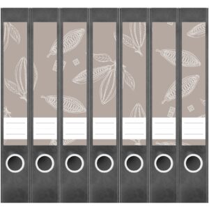 Etiketten für Ordner | Muster-Druck Mais | 7 Aufkleber für schmale Ordnerrücken | Selbstklebende Design Ordneretiketten Rückenschilder