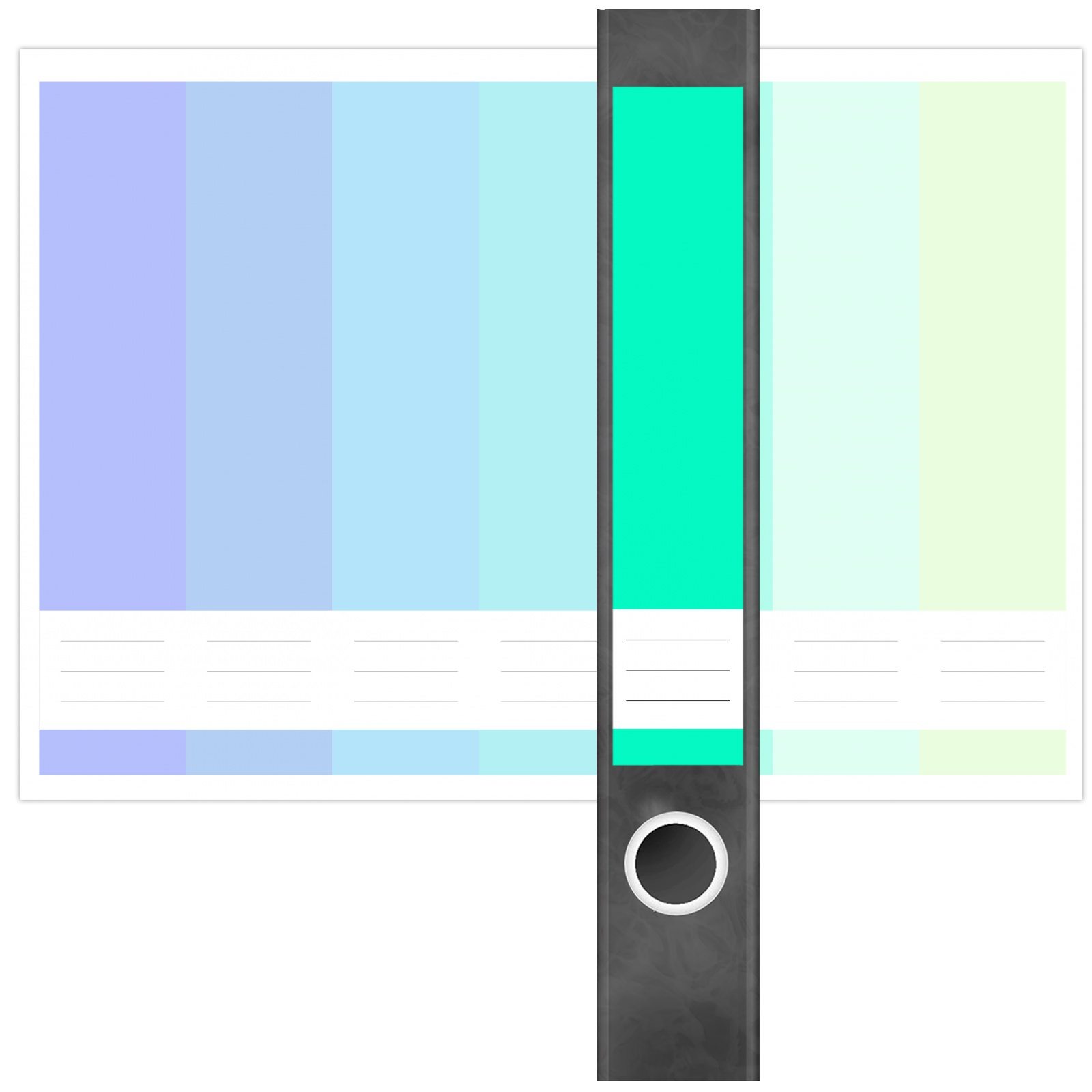 Etiketten für Ordner | Farbmix Blau Türkis | 7 Aufkleber für schmale Ordnerrücken | Selbstklebende Design Ordneretiketten Rückenschilder 2 Etiketten für Ordner | Farbmix Blau Türkis | 7 Aufkleber für schmale Ordnerrücken | Selbstklebende Design Ordneretiketten Rückenschilder