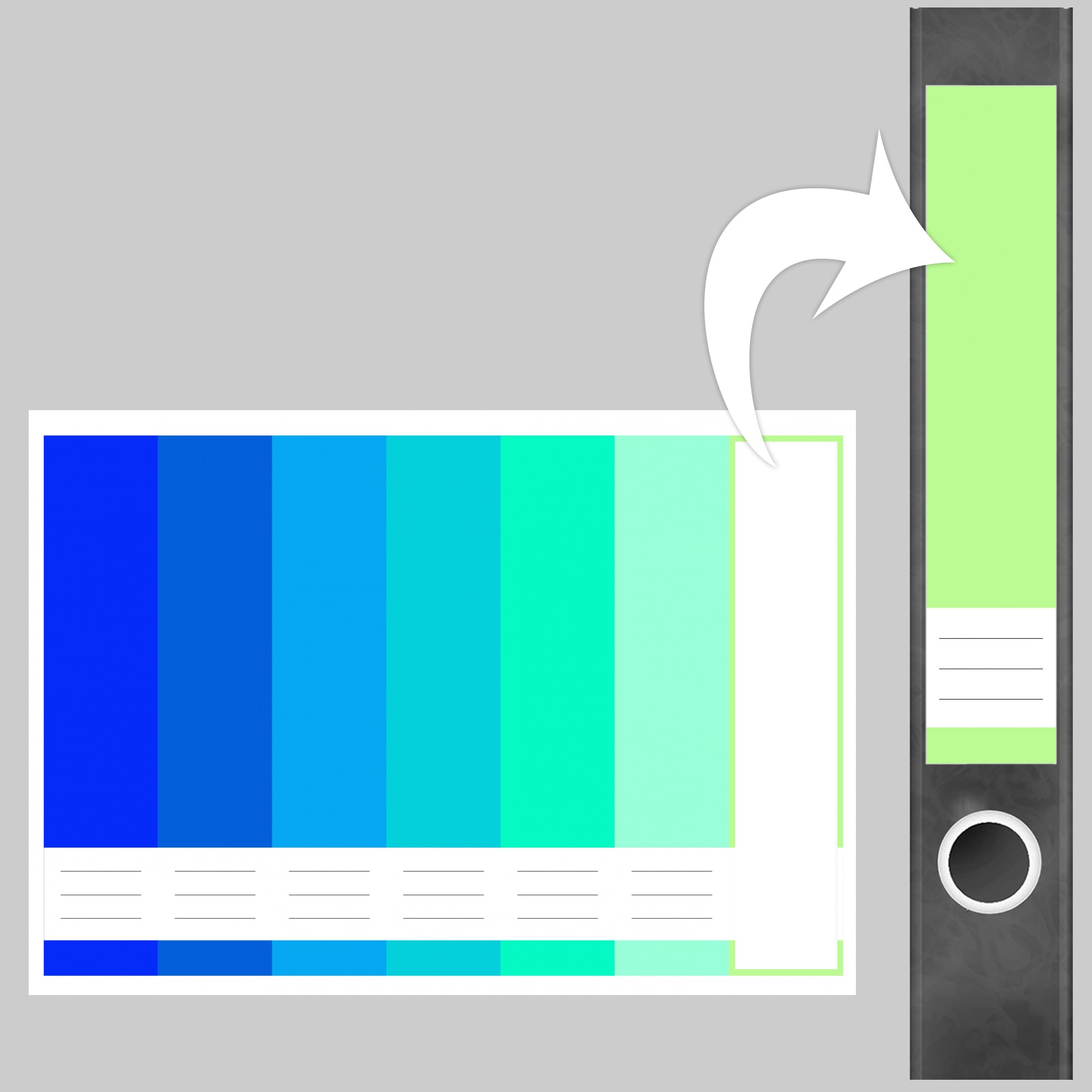 Etiketten für Ordner | Farbmix Blau Türkis | 7 Aufkleber für schmale Ordnerrücken | Selbstklebende Design Ordneretiketten Rückenschilder 3 Etiketten für Ordner | Farbmix Blau Türkis | 7 Aufkleber für schmale Ordnerrücken | Selbstklebende Design Ordneretiketten Rückenschilder
