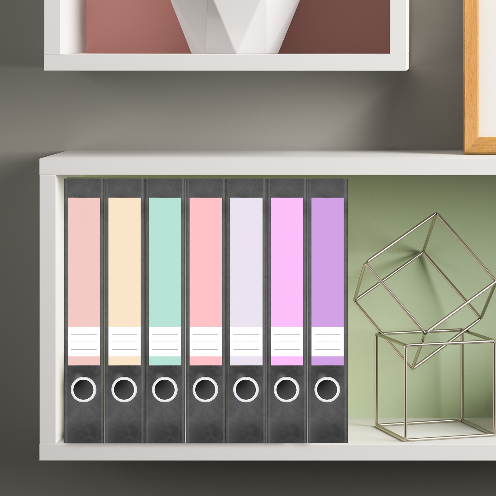 Etiketten für Ordner | Farbmix Pastell | 7 Aufkleber für schmale Ordnerrücken | Selbstklebende Design Ordneretiketten Rückenschilder 4 Etiketten für Ordner | Farbmix Pastell | 7 Aufkleber für schmale Ordnerrücken | Selbstklebende Design Ordneretiketten Rückenschilder