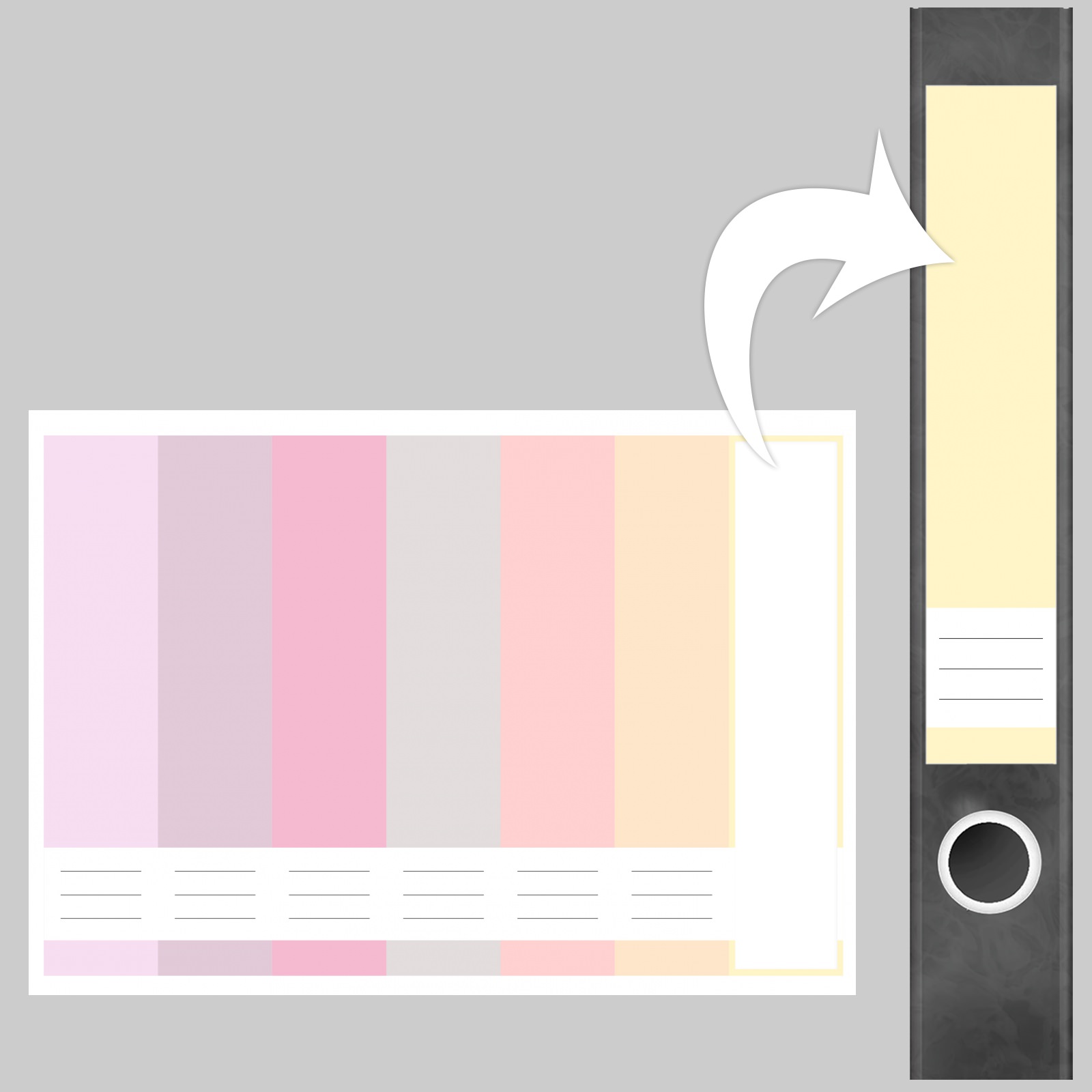 Etiketten für Ordner | Farbmix Pastell 2 | 7 Aufkleber für schmale Ordnerrücken | Selbstklebende Design Ordneretiketten Rückenschilder 3 Etiketten für Ordner | Farbmix Pastell 2 | 7 Aufkleber für schmale Ordnerrücken | Selbstklebende Design Ordneretiketten Rückenschilder