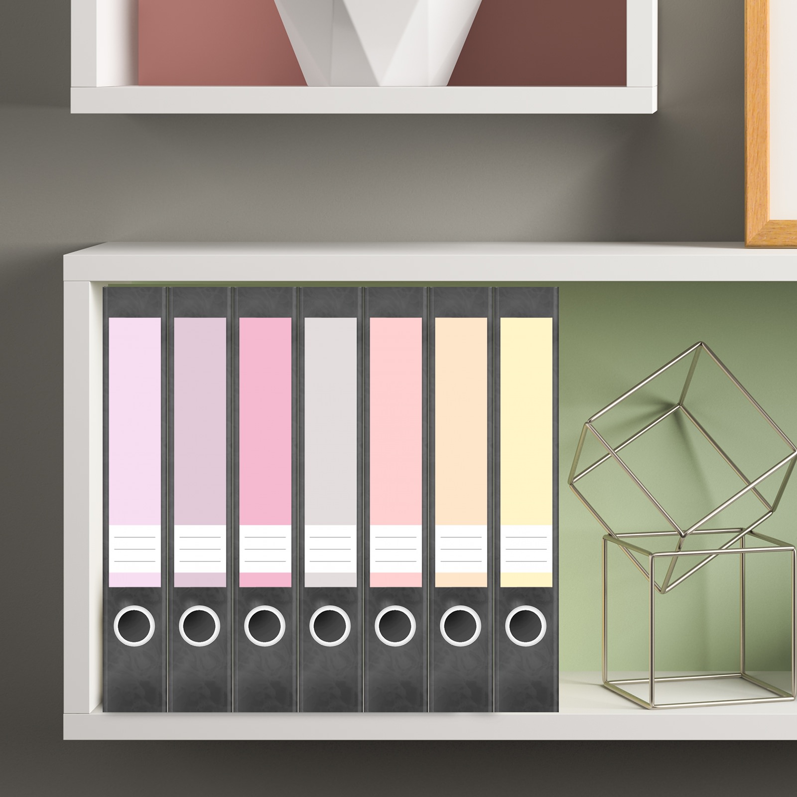 Etiketten für Ordner | Farbmix Pastell 2 | 7 Aufkleber für schmale Ordnerrücken | Selbstklebende Design Ordneretiketten Rückenschilder 4 Etiketten für Ordner | Farbmix Pastell 2 | 7 Aufkleber für schmale Ordnerrücken | Selbstklebende Design Ordneretiketten Rückenschilder