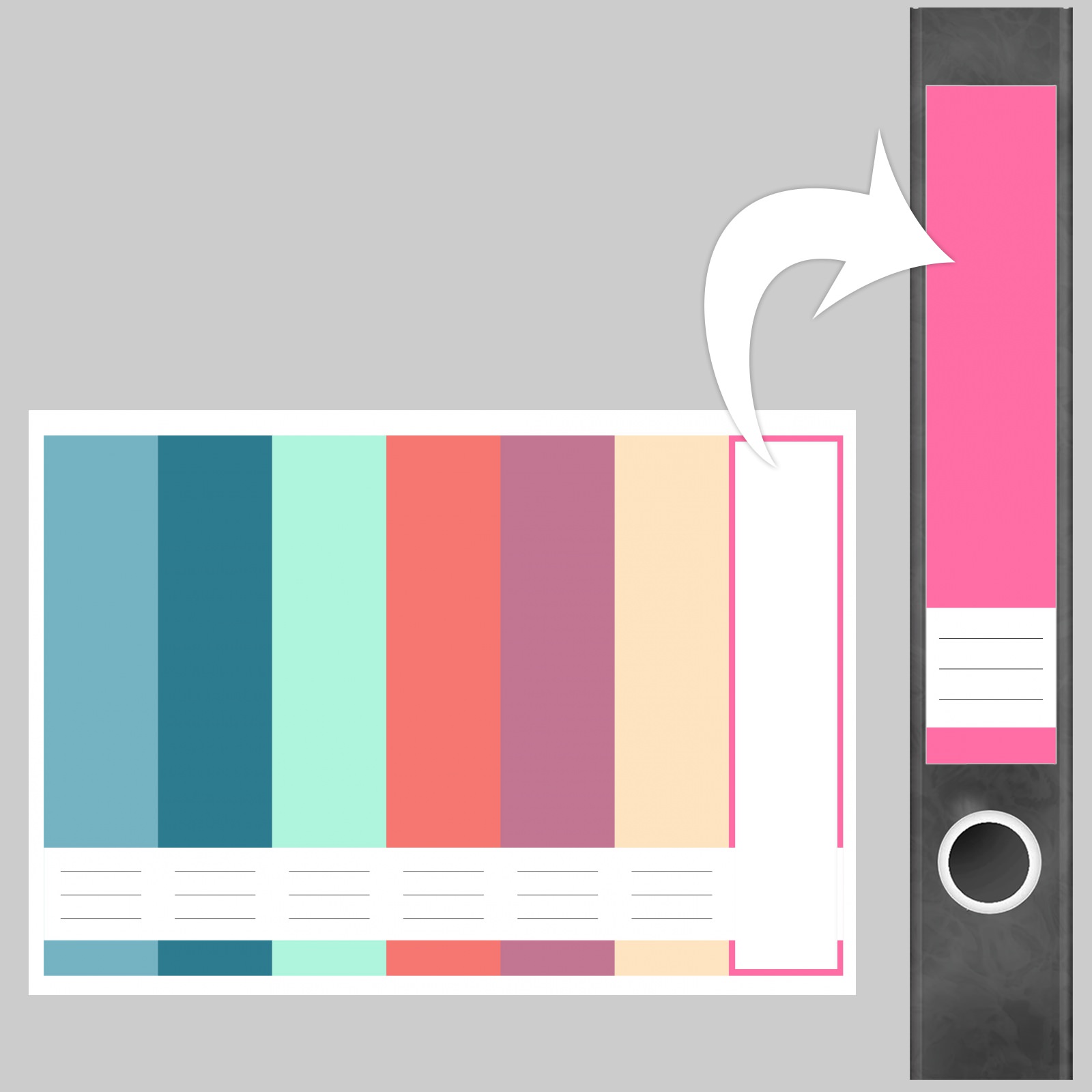 Etiketten für Ordner | Farbmix 6 | 7 Aufkleber für schmale Ordnerrücken | Selbstklebende Design Ordneretiketten Rückenschilder 3 Etiketten für Ordner | Farbmix 6 | 7 Aufkleber für schmale Ordnerrücken | Selbstklebende Design Ordneretiketten Rückenschilder