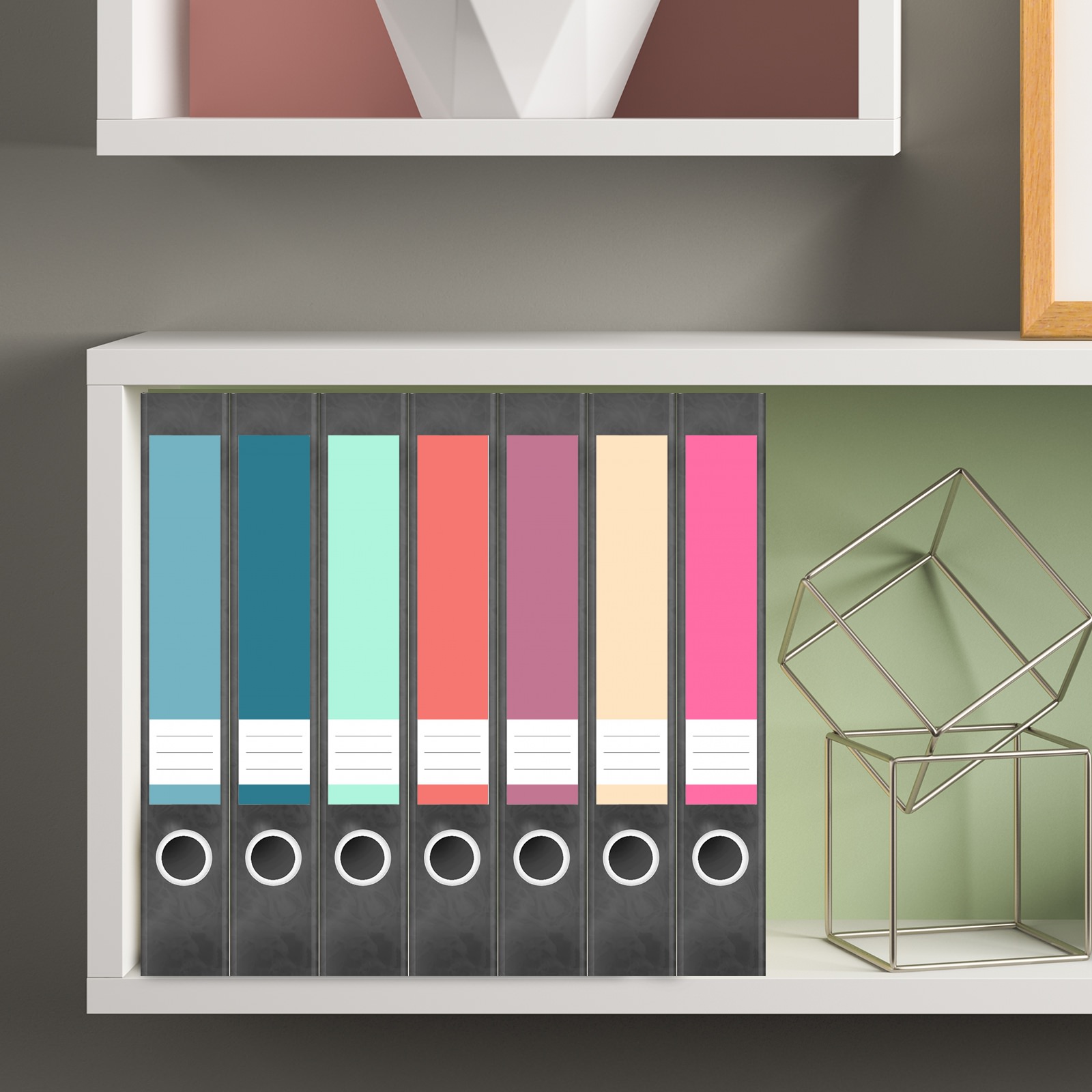 Etiketten für Ordner | Farbmix 6 | 7 Aufkleber für schmale Ordnerrücken | Selbstklebende Design Ordneretiketten Rückenschilder 4 Etiketten für Ordner | Farbmix 6 | 7 Aufkleber für schmale Ordnerrücken | Selbstklebende Design Ordneretiketten Rückenschilder