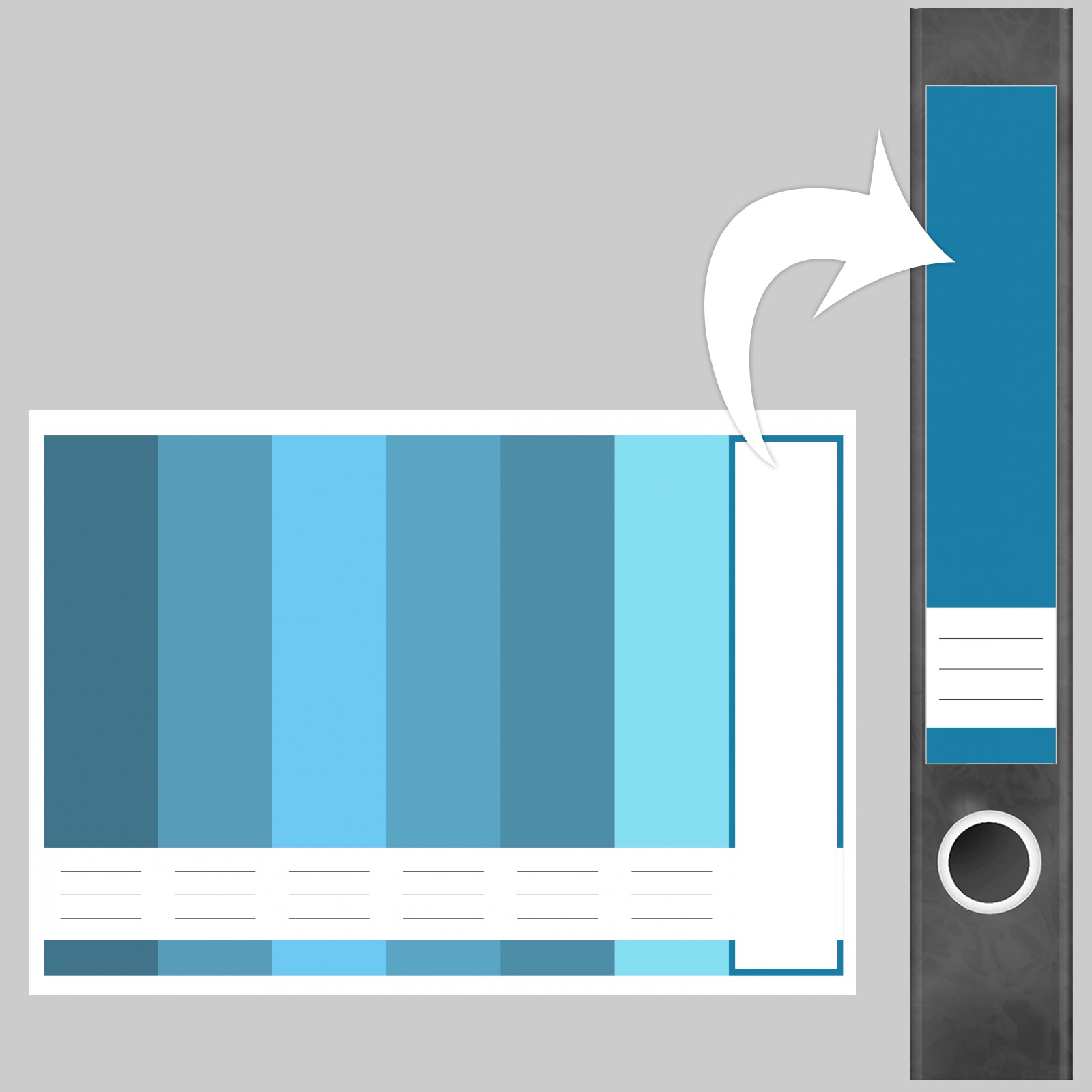 Etiketten für Ordner | Farbmix Blau 7 | 7 Aufkleber für schmale Ordnerrücken | Selbstklebende Design Ordneretiketten Rückenschilder 3 Etiketten für Ordner | Farbmix Blau 7 | 7 Aufkleber für schmale Ordnerrücken | Selbstklebende Design Ordneretiketten Rückenschilder