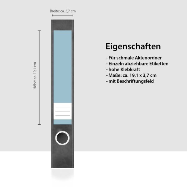 Etiketten für Ordner | Farbmix 8 | 7 Aufkleber für schmale Ordnerrücken | Selbstklebende Design Ordneretiketten Rückenschilder