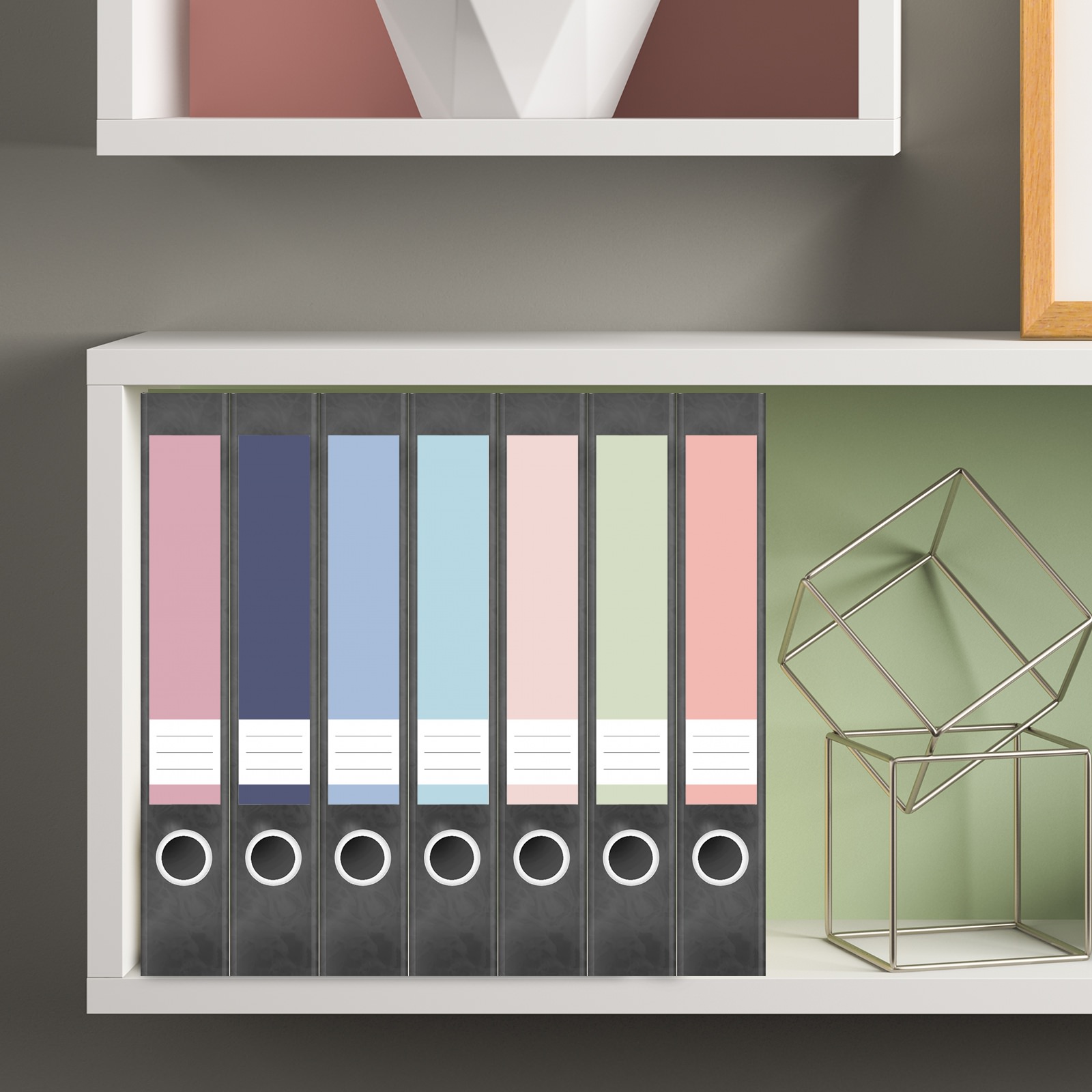 Etiketten für Ordner | Farbmix Pastell 3 | 7 Aufkleber für schmale Ordnerrücken | Selbstklebende Design Ordneretiketten Rückenschilder 4 Etiketten für Ordner | Farbmix Pastell 3 | 7 Aufkleber für schmale Ordnerrücken | Selbstklebende Design Ordneretiketten Rückenschilder