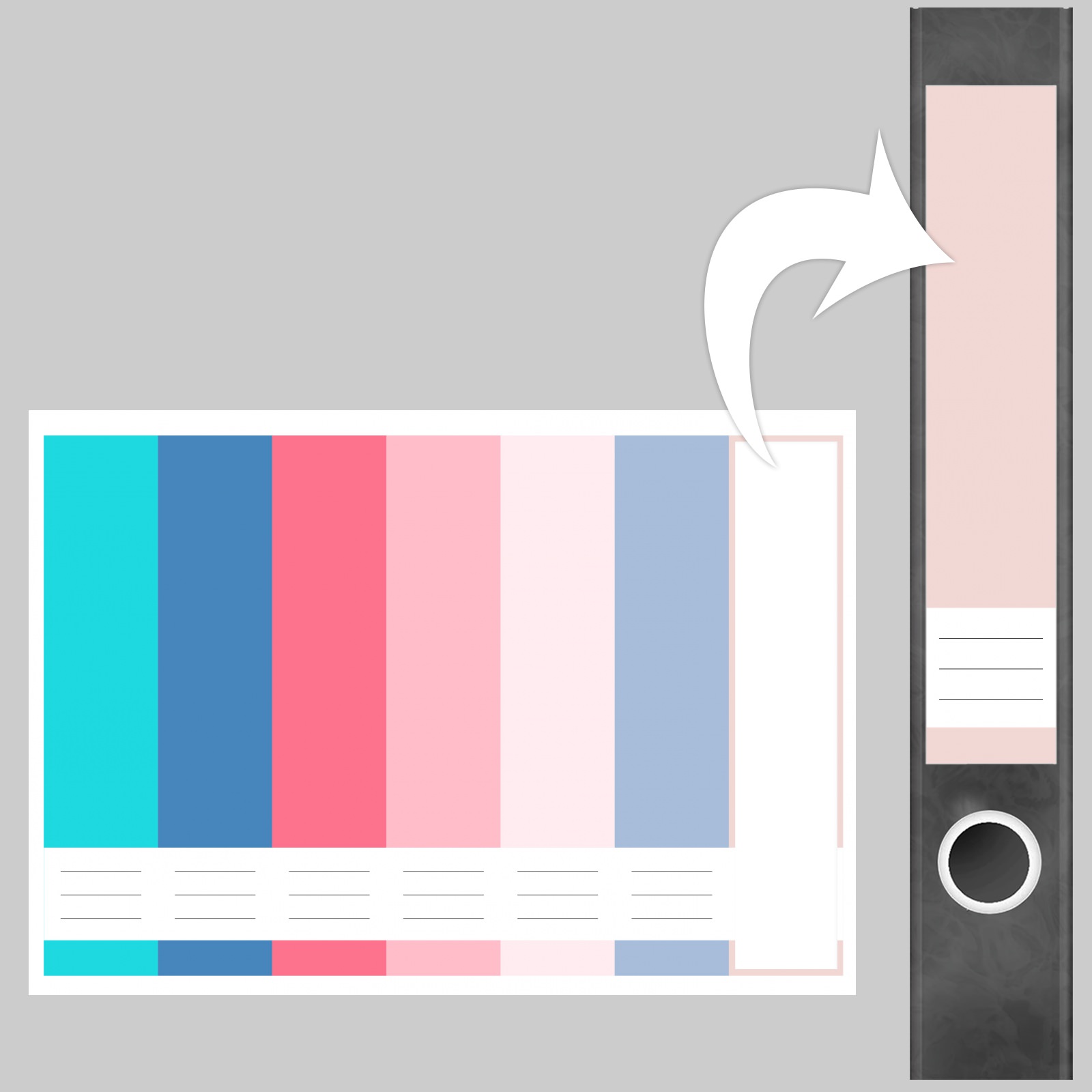 Etiketten für Ordner | Farbmix 10 | 7 Aufkleber für schmale Ordnerrücken | Selbstklebende Design Ordneretiketten Rückenschilder 3 Etiketten für Ordner | Farbmix 10 | 7 Aufkleber für schmale Ordnerrücken | Selbstklebende Design Ordneretiketten Rückenschilder