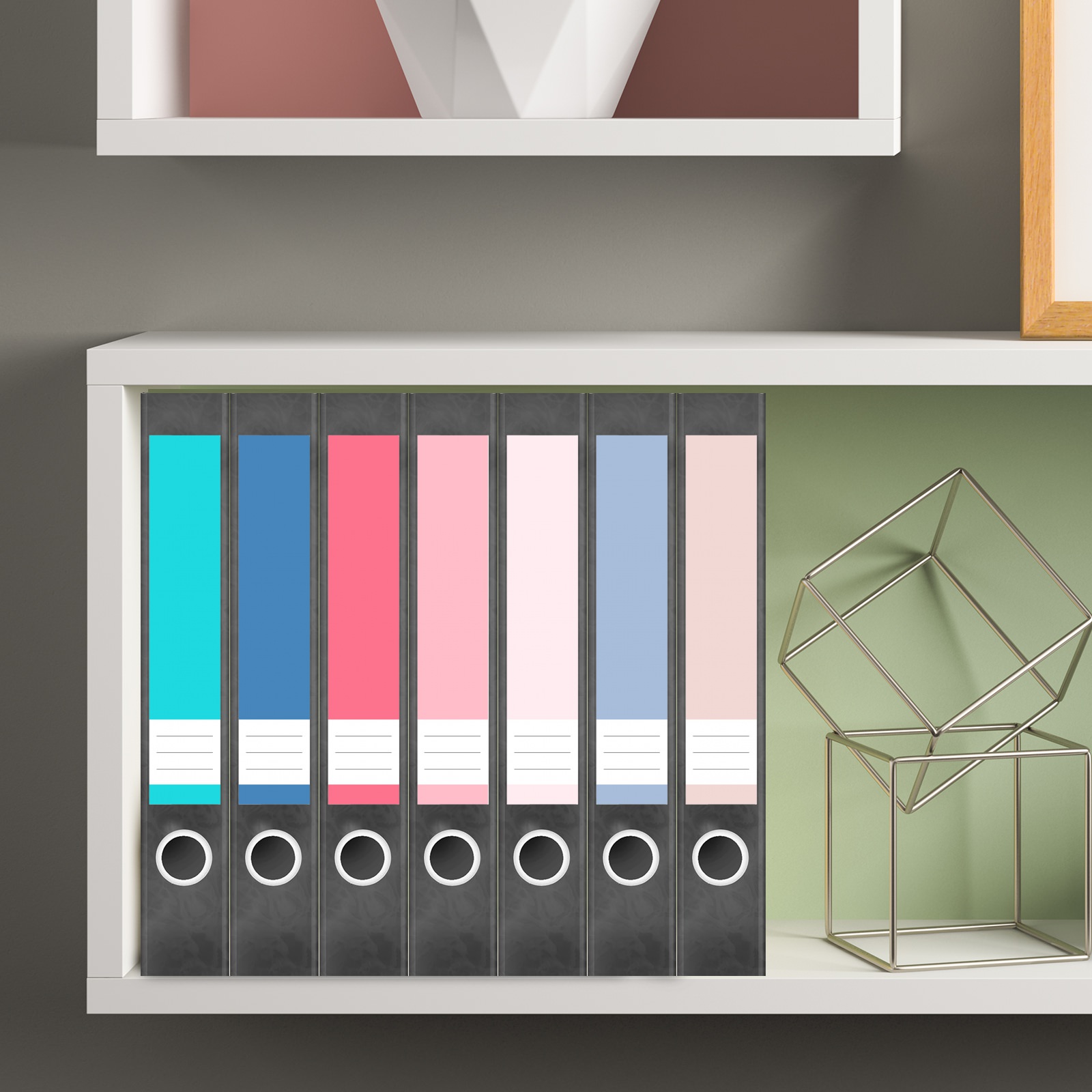 Etiketten für Ordner | Farbmix 10 | 7 Aufkleber für schmale Ordnerrücken | Selbstklebende Design Ordneretiketten Rückenschilder 4 Etiketten für Ordner | Farbmix 10 | 7 Aufkleber für schmale Ordnerrücken | Selbstklebende Design Ordneretiketten Rückenschilder