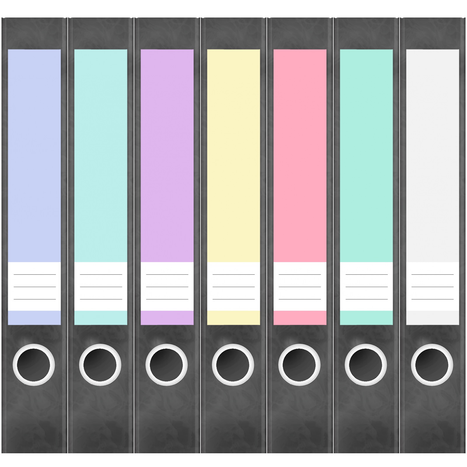 Etiketten für Ordner | Farbmix 11 | 7 Aufkleber für schmale Ordnerrücken | Selbstklebende Design Ordneretiketten Rückenschilder 1 Etiketten für Ordner | Farbmix 11 | 7 Aufkleber für schmale Ordnerrücken | Selbstklebende Design Ordneretiketten Rückenschilder