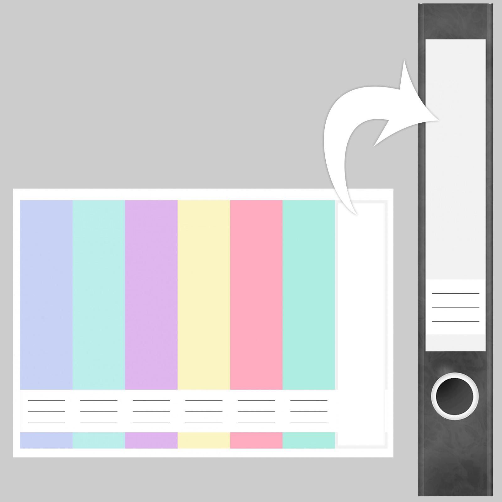 Etiketten für Ordner | Farbmix 11 | 7 Aufkleber für schmale Ordnerrücken | Selbstklebende Design Ordneretiketten Rückenschilder 3 Etiketten für Ordner | Farbmix 11 | 7 Aufkleber für schmale Ordnerrücken | Selbstklebende Design Ordneretiketten Rückenschilder