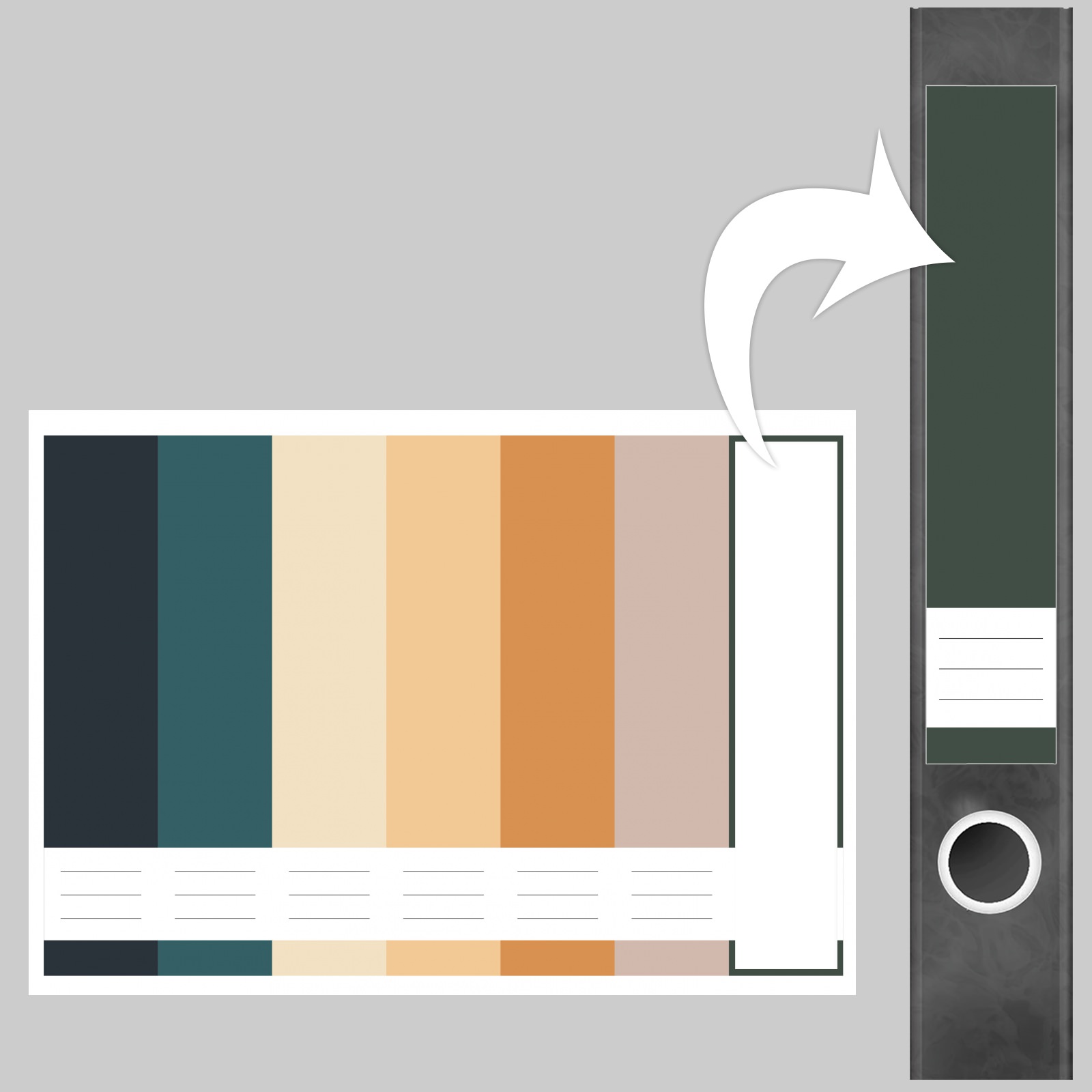 Etiketten für Ordner | Farbmix 12 | 7 Aufkleber für schmale Ordnerrücken | Selbstklebende Design Ordneretiketten Rückenschilder 3 Etiketten für Ordner | Farbmix 12 | 7 Aufkleber für schmale Ordnerrücken | Selbstklebende Design Ordneretiketten Rückenschilder