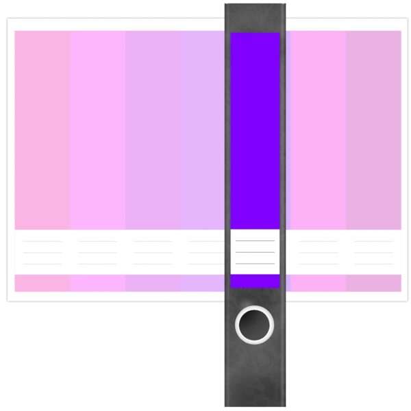 Etiketten für Ordner | Farbmix Grelle Rosa Farben | 7 Aufkleber für schmale Ordnerrücken | Selbstklebende Design Ordneretiketten Rückenschilder
