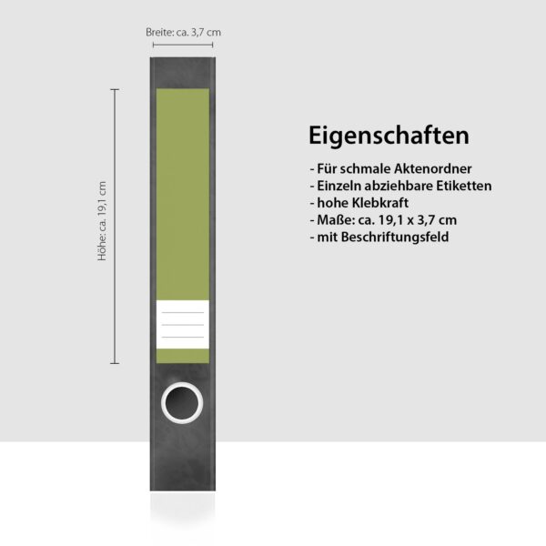Etiketten für Ordner | Farbmix Dezent | 7 Aufkleber für schmale Ordnerrücken | Selbstklebende Design Ordneretiketten Rückenschilder