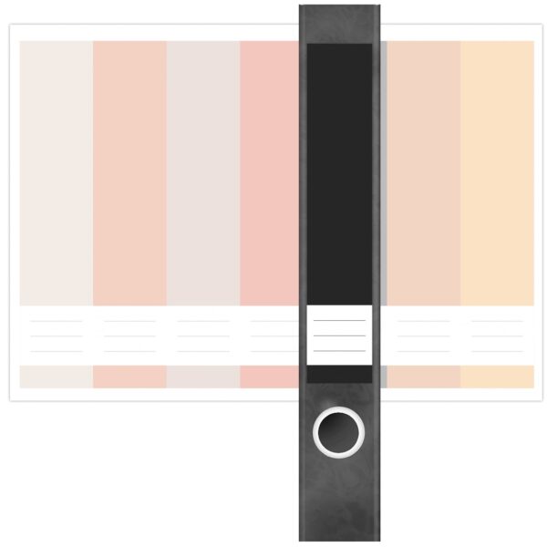 Etiketten für Ordner | Farbmix Pastell Töne | 7 Aufkleber für schmale Ordnerrücken | Selbstklebende Design Ordneretiketten Rückenschilder