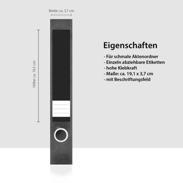 Etiketten für Ordner | Farbmix Pastell Töne | 7 Aufkleber für schmale Ordnerrücken | Selbstklebende Design Ordneretiketten Rückenschilder