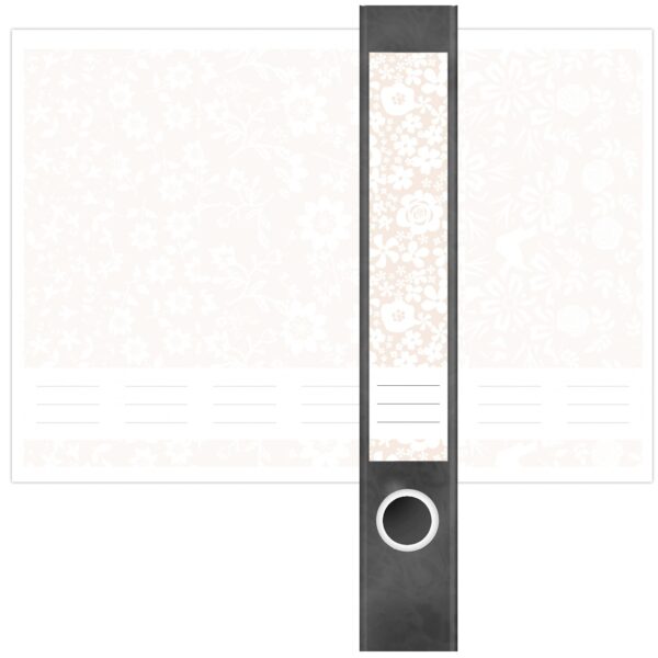 Etiketten für Ordner | Deko 6 Muster Mix | 7 Aufkleber für schmale Ordnerrücken | Selbstklebende Design Ordneretiketten Rückenschilder