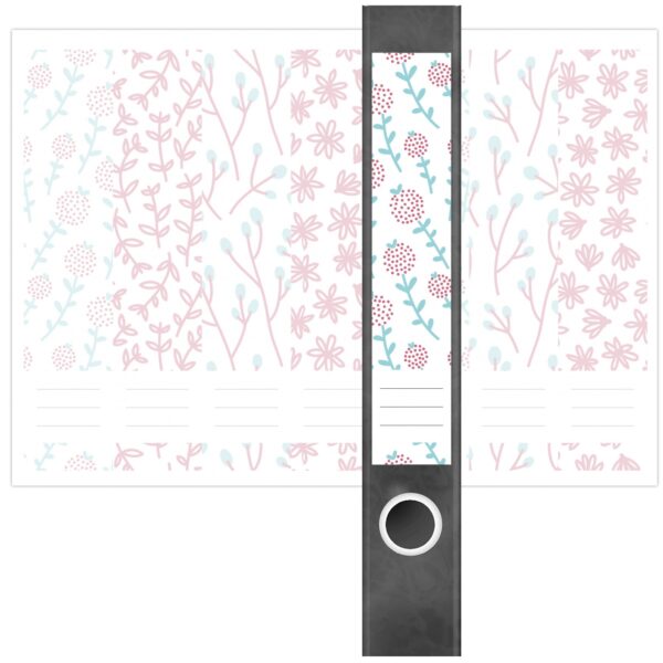 Etiketten für Ordner | Deko 8 Muster Mix | 7 Aufkleber für schmale Ordnerrücken | Selbstklebende Design Ordneretiketten Rückenschilder