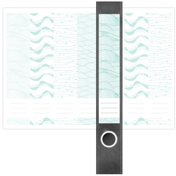Etiketten für Ordner | Deko 19 Muster Mix | 7 Aufkleber für schmale Ordnerrücken | Selbstklebende Design Ordneretiketten Rückenschilder
