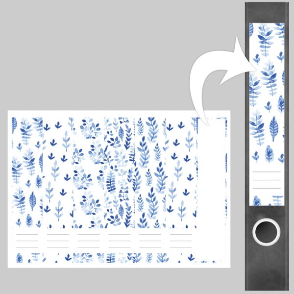 Etiketten für Ordner | Deko 20 Muster Mix | 7 Aufkleber für schmale Ordnerrücken | Selbstklebende Design Ordneretiketten Rückenschilder