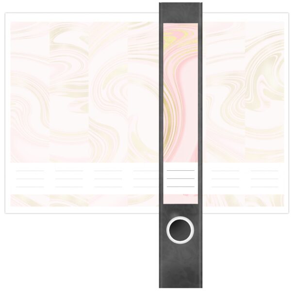 Etiketten für Ordner | Muster Mix Set 6 Rosa | 7 Aufkleber für schmale Ordnerrücken | Selbstklebende Design Ordneretiketten Rückenschilder