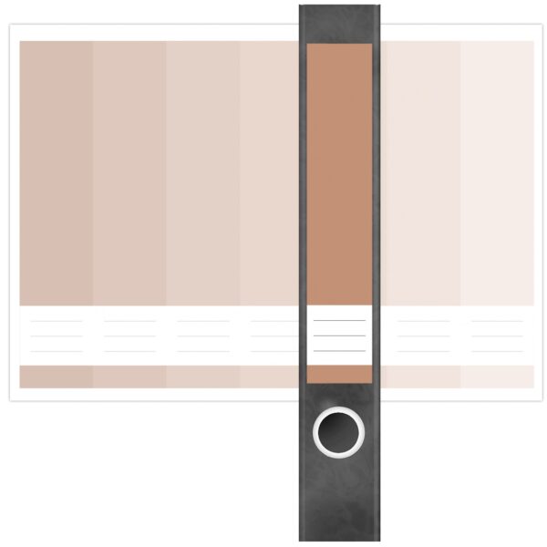 Etiketten für Ordner | Farben Mix Braun | 7 Aufkleber für schmale Ordnerrücken | Selbstklebende Design Ordneretiketten Rückenschilder