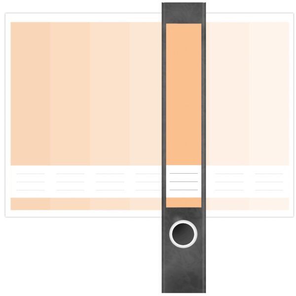 Etiketten für Ordner | Farben Mix Orange | 7 Aufkleber für schmale Ordnerrücken | Selbstklebende Design Ordneretiketten Rückenschilder